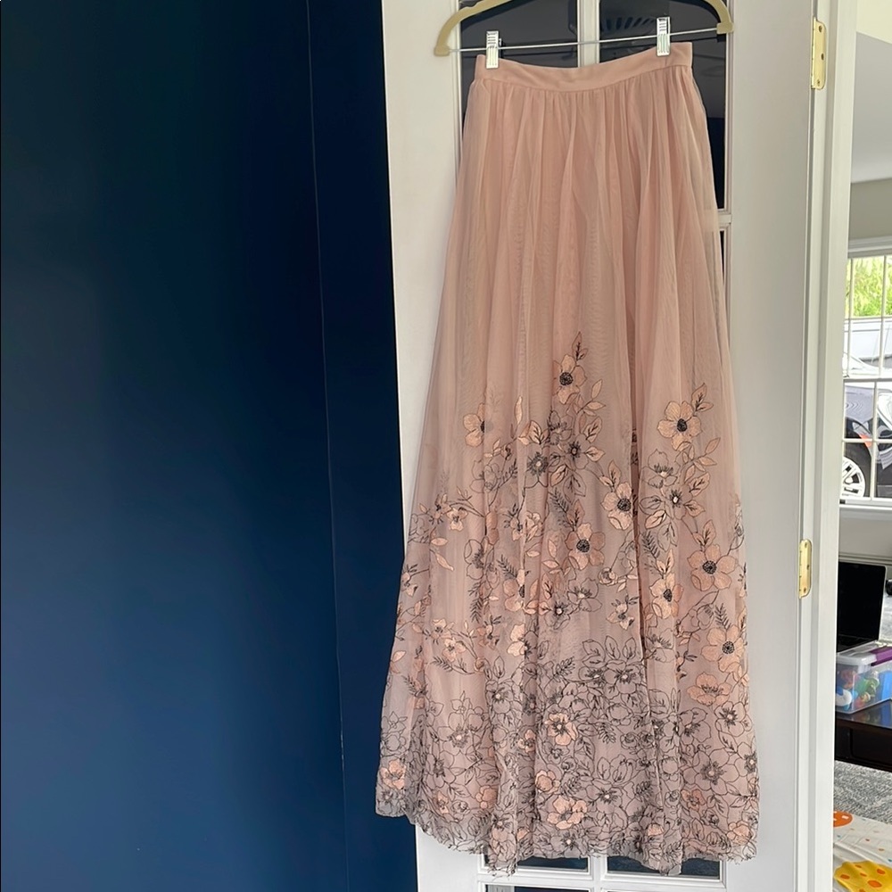 BHLDN Anthropologie Maxi Floral Skirt